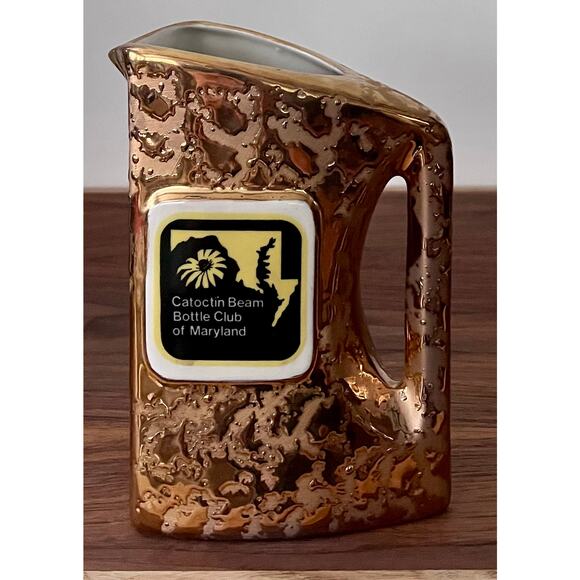 1980 Gold Pitcher Regal China by Jim Beam For The Bottle Club Of Maryland - Picture 1 of 14